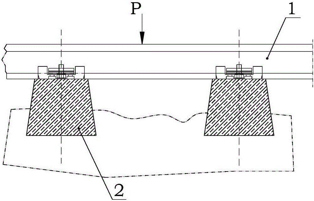 Accurately adjustable track structure of stamping, coal charging and coke pushing car