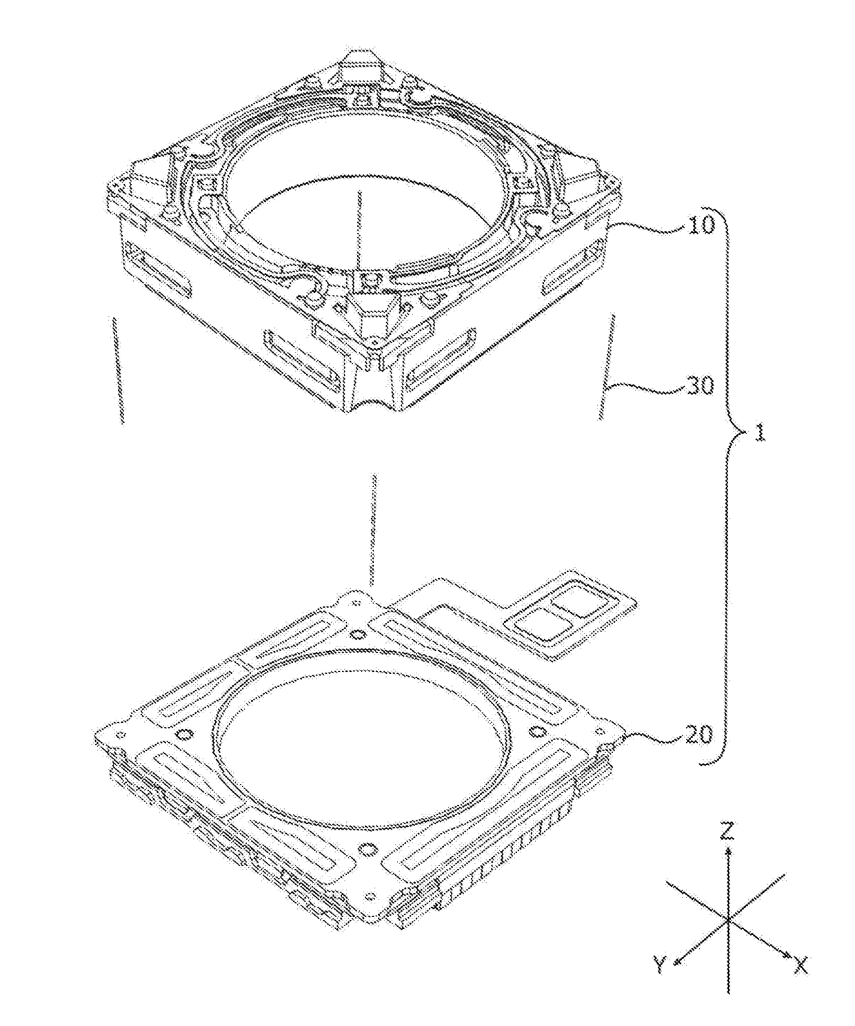 Lens-driving device, camera module, and camera mount device