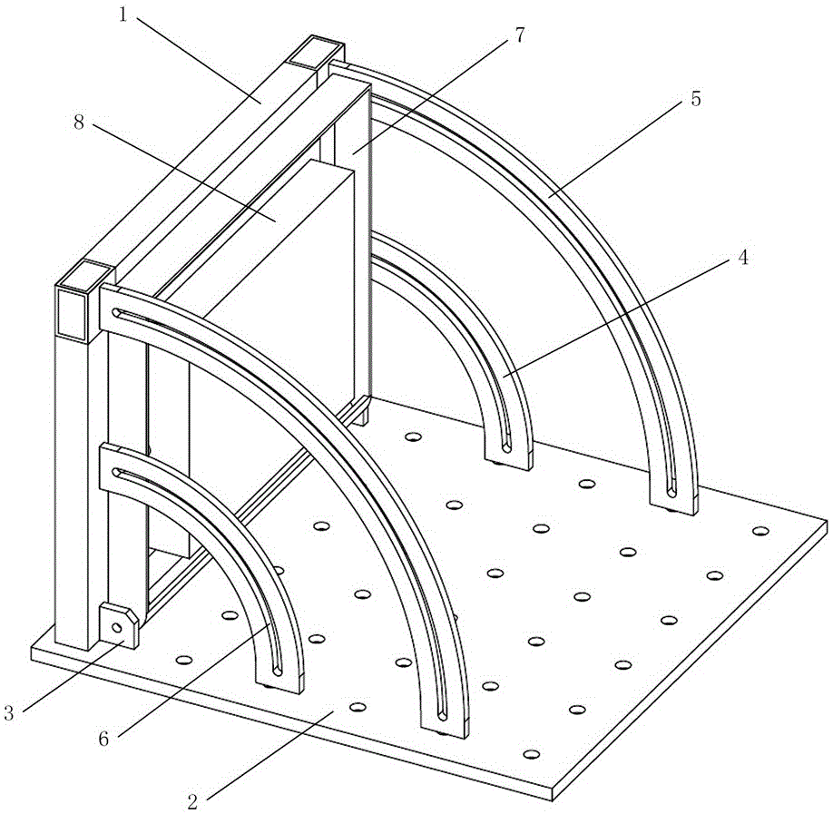 Clamp for display vibration test and installation method for same