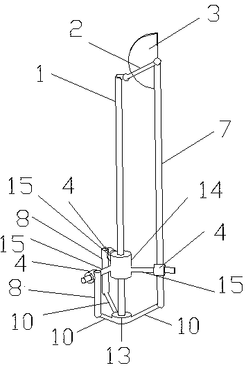 Tool for measuring angle of tapered hole at bottom of deep groove cavity