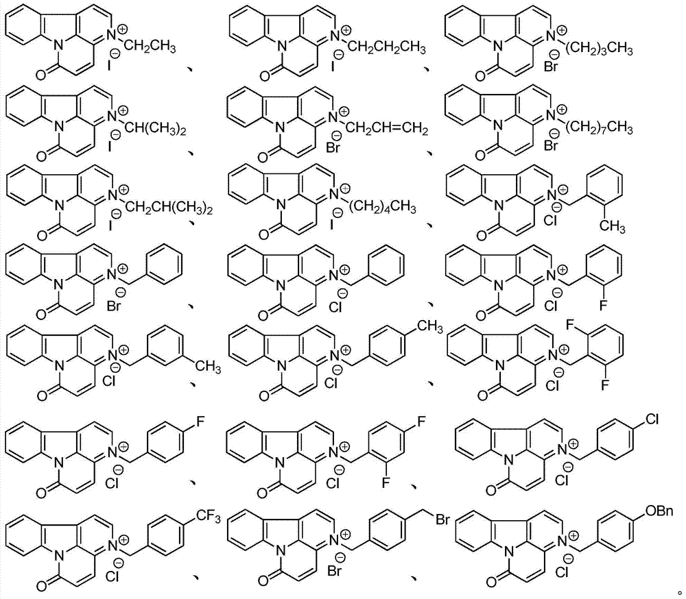 Iron feces rice-6-ketone quaternary ammonium salt and its preparation method and application