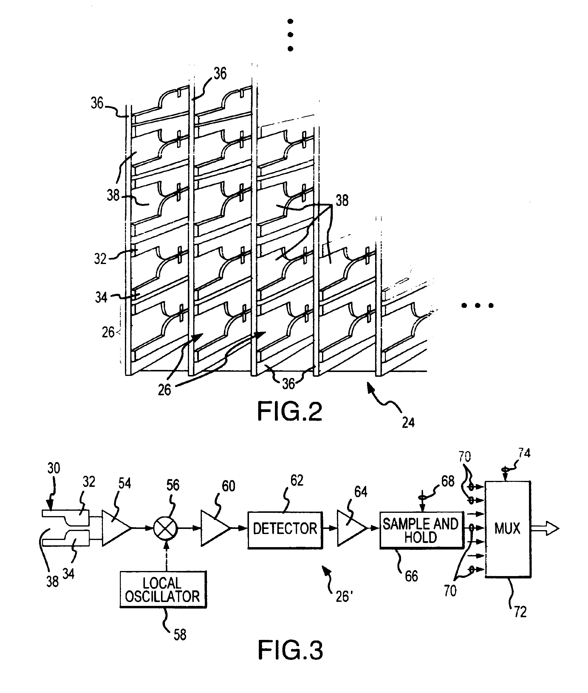 Offset drift compensating flat fielding method and camera used in millimeter wave imaging