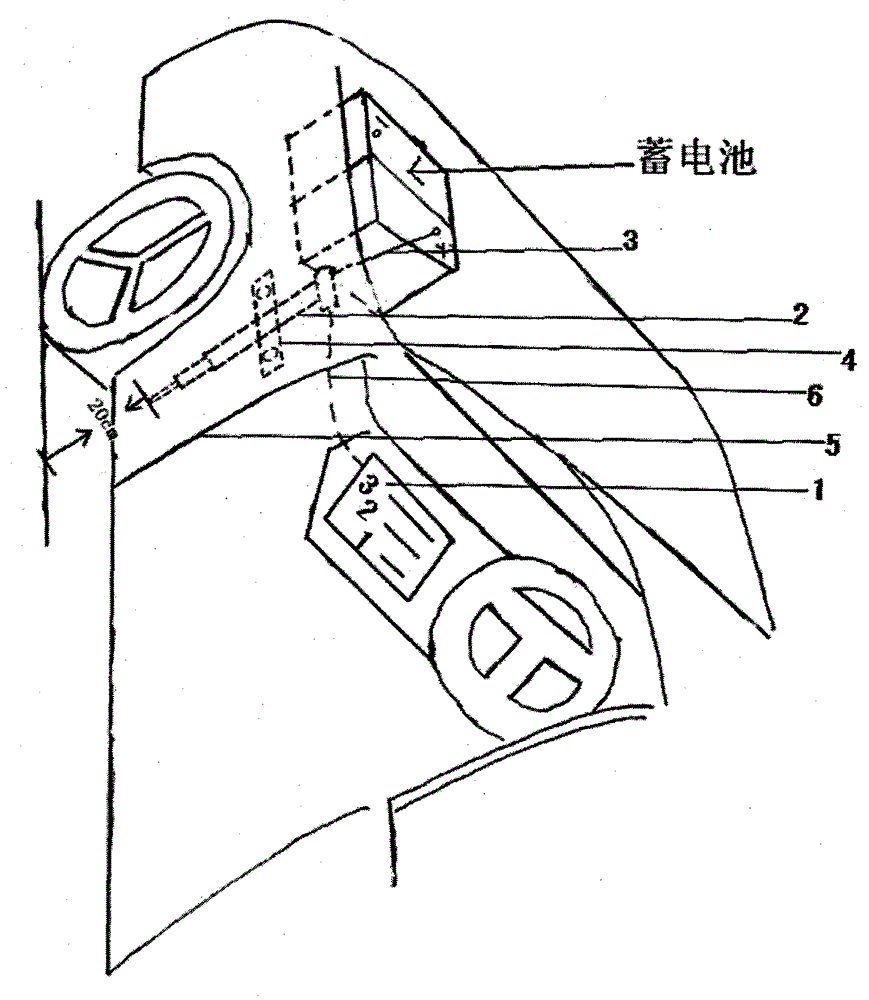 Fording depth alarm for saloon car