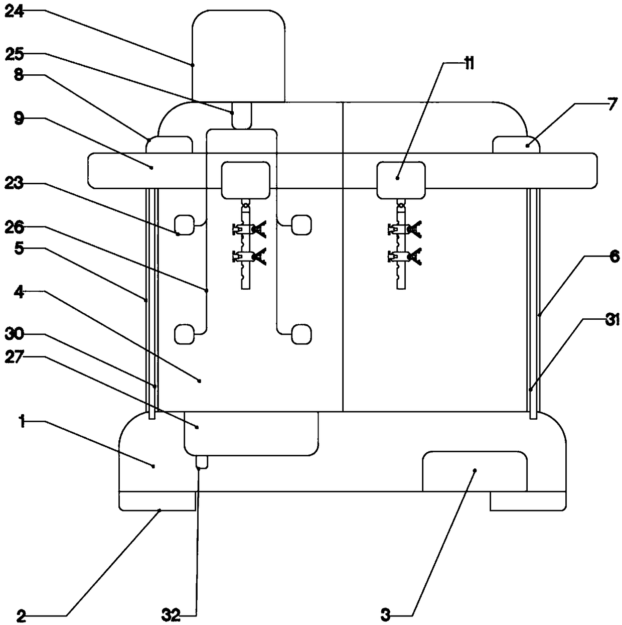 Drying and sterilization device for medical apparatus and instruments