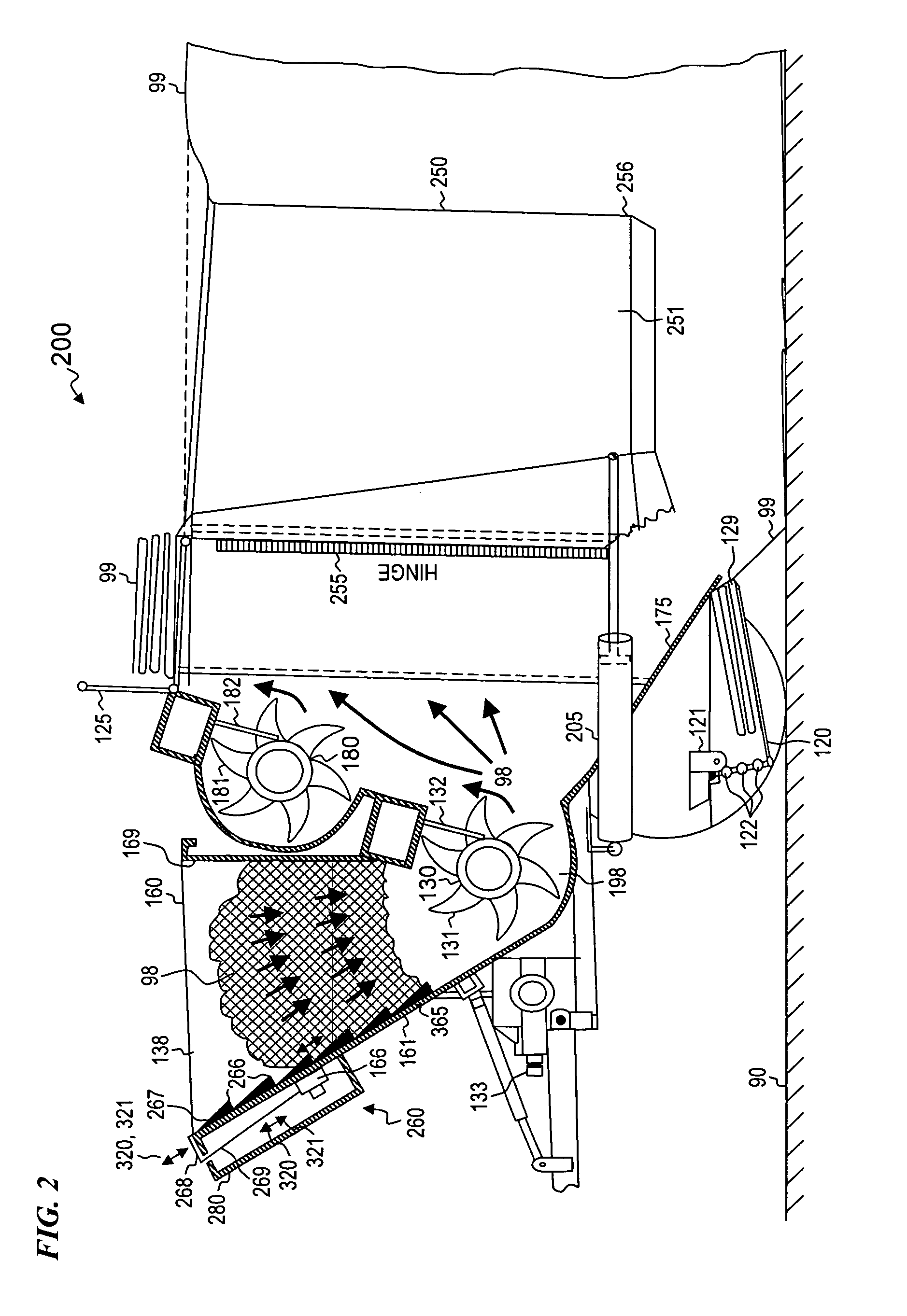 Agricultural bagger with dual rotor and/or variable-taper tunnel