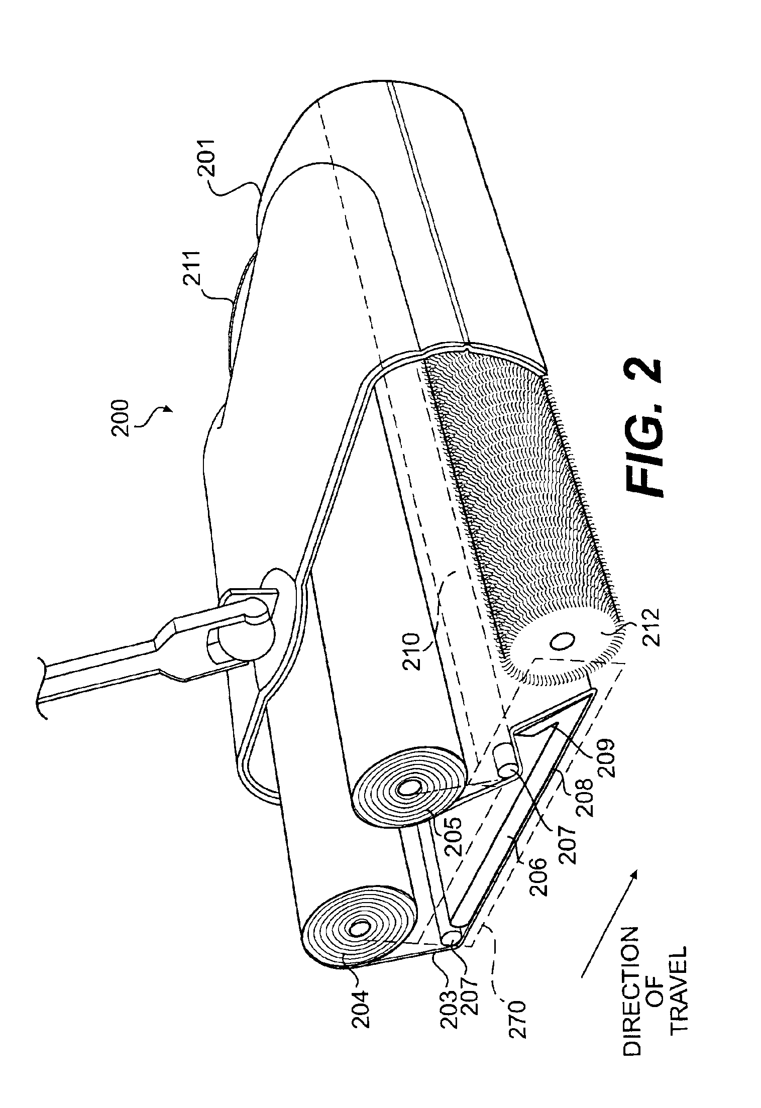 Cleaning apparatus with continuous action wiping and sweeping