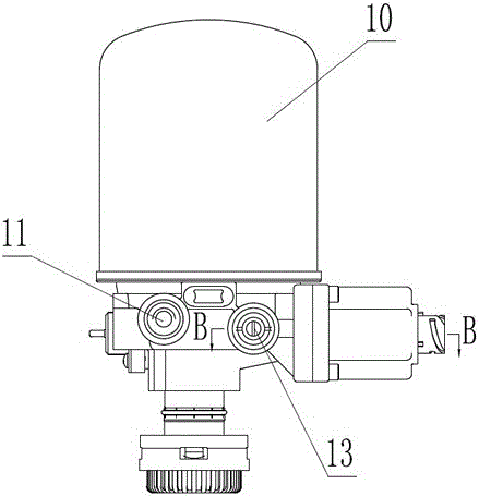 Electrically controlled dryer assembly with ECU (Electronic Control Unit) controller and control method