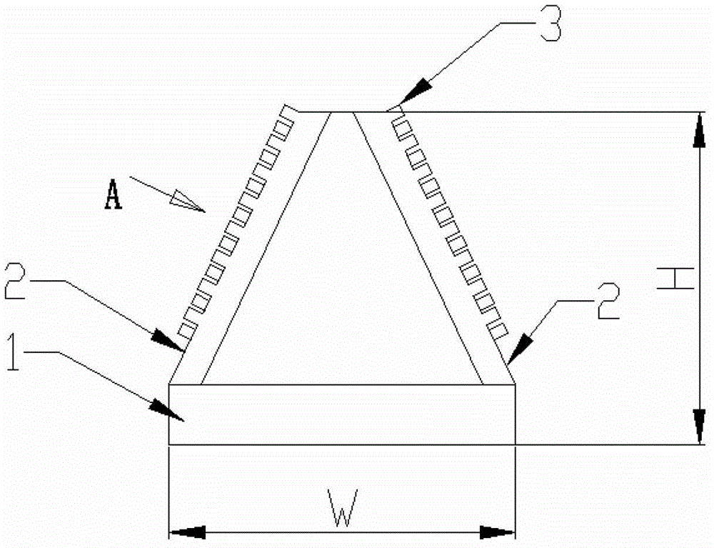 Triangular tray for vulcanized rubber tube