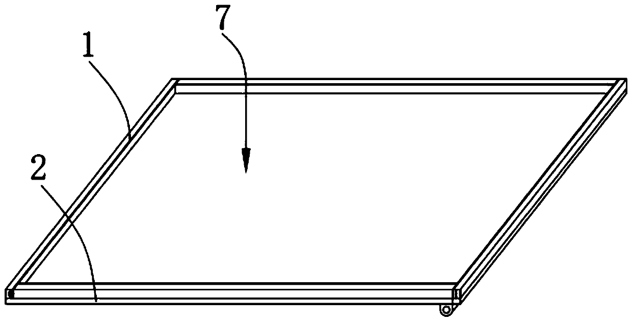An auxiliary device for laying ceramic tiles for building construction