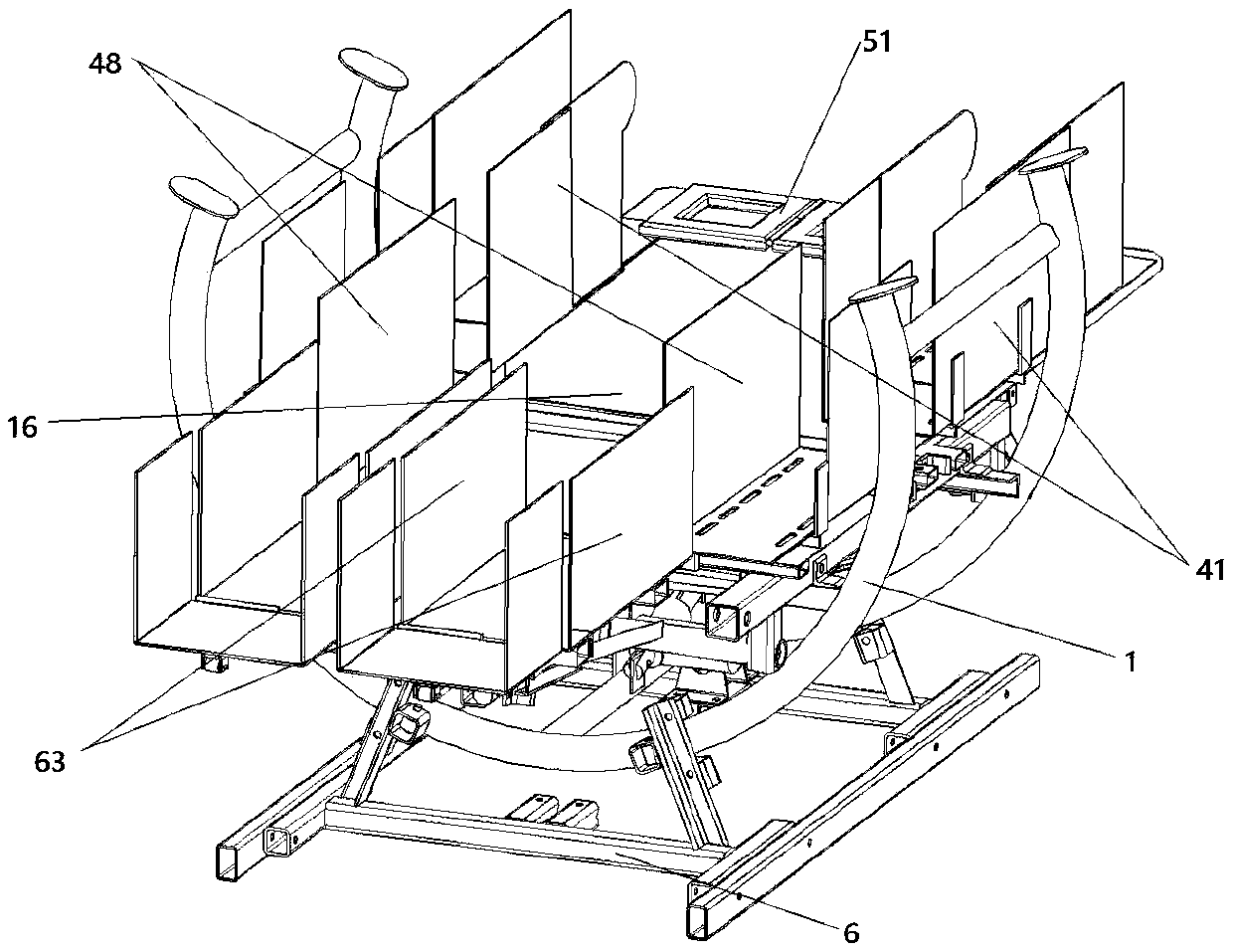 A kind of overall rotating and turning bed