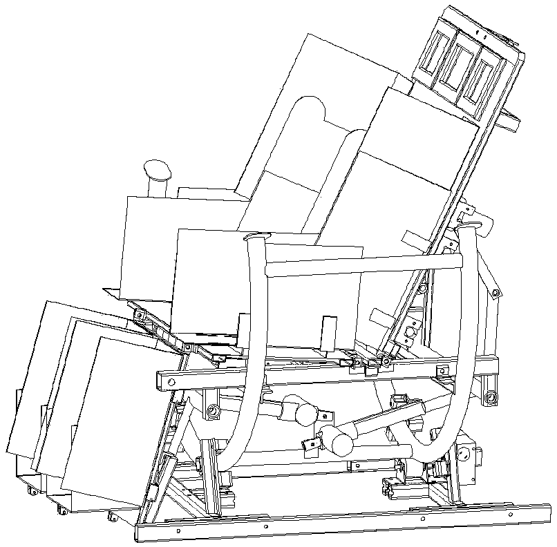 A kind of overall rotating and turning bed