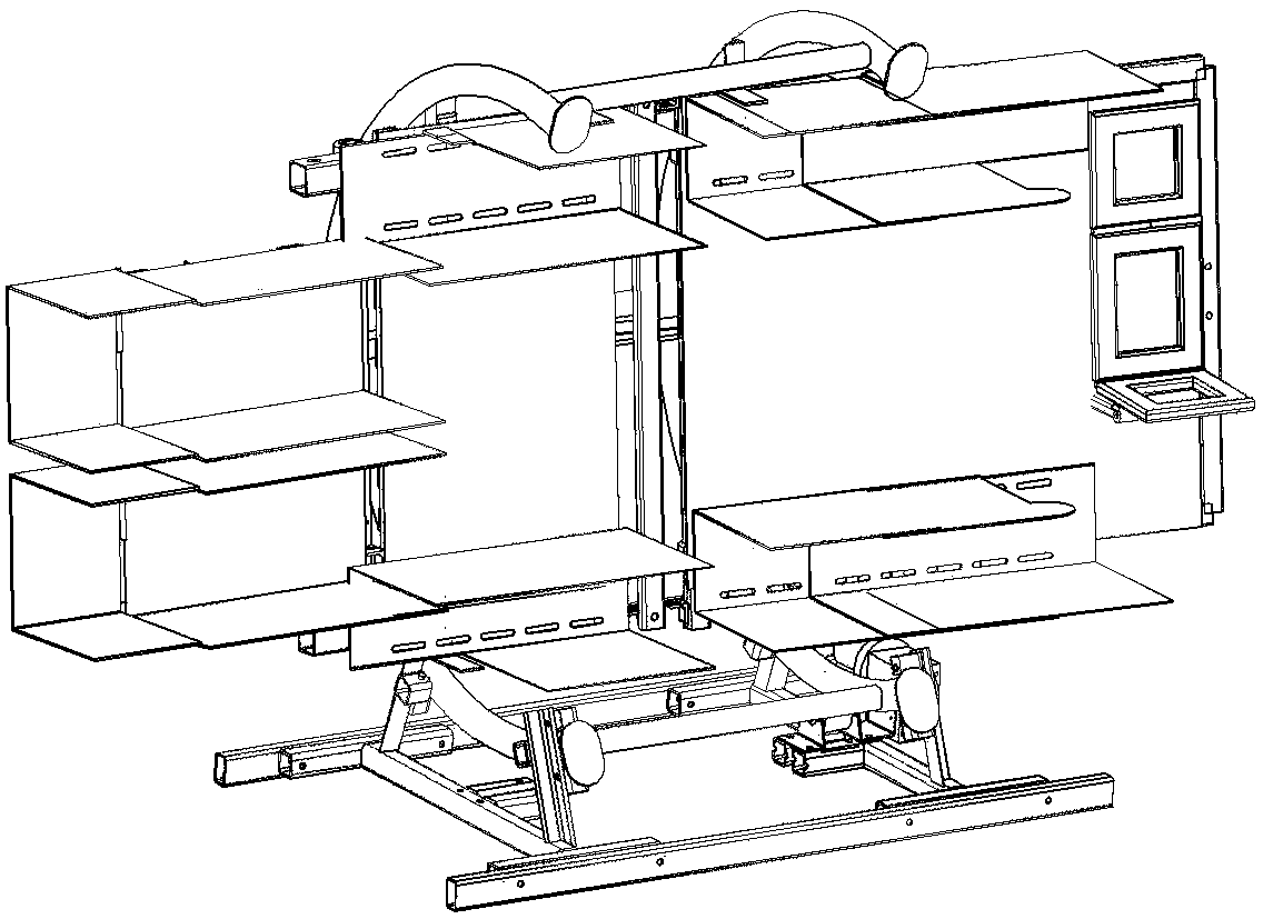 A kind of overall rotating and turning bed