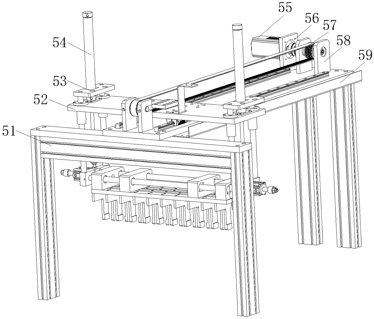 A vertical pressurizing machine