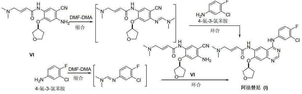 A kind of preparation method of afatinib