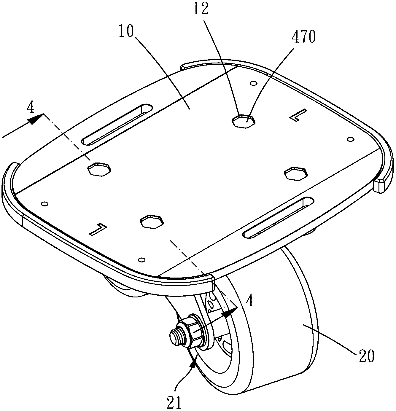 Drift plate with independent tube shock-absorbing structure