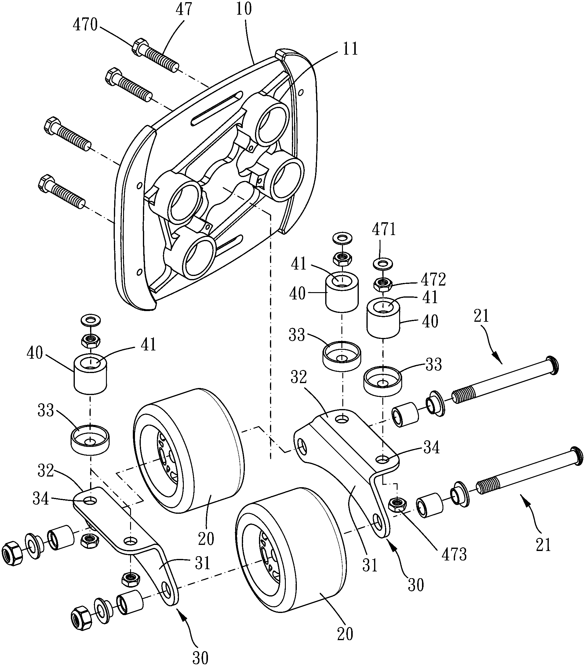 Drift plate with independent tube shock-absorbing structure