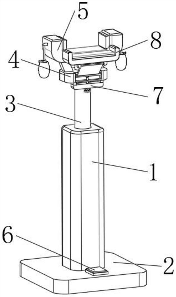 Adjustable head and neck positioning frame for tumor radiotherapy