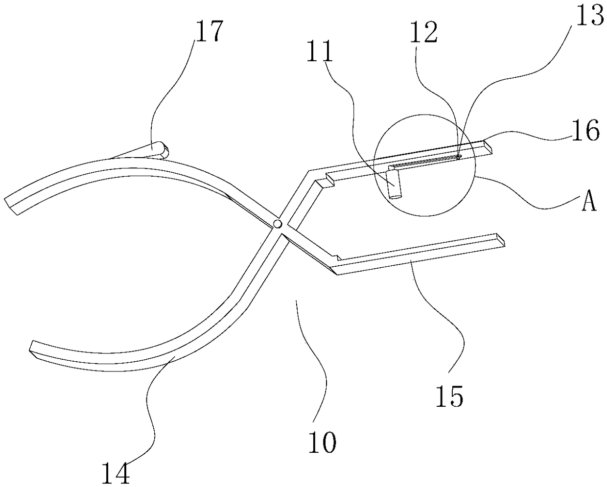 Device for opening foot ring of prisoner