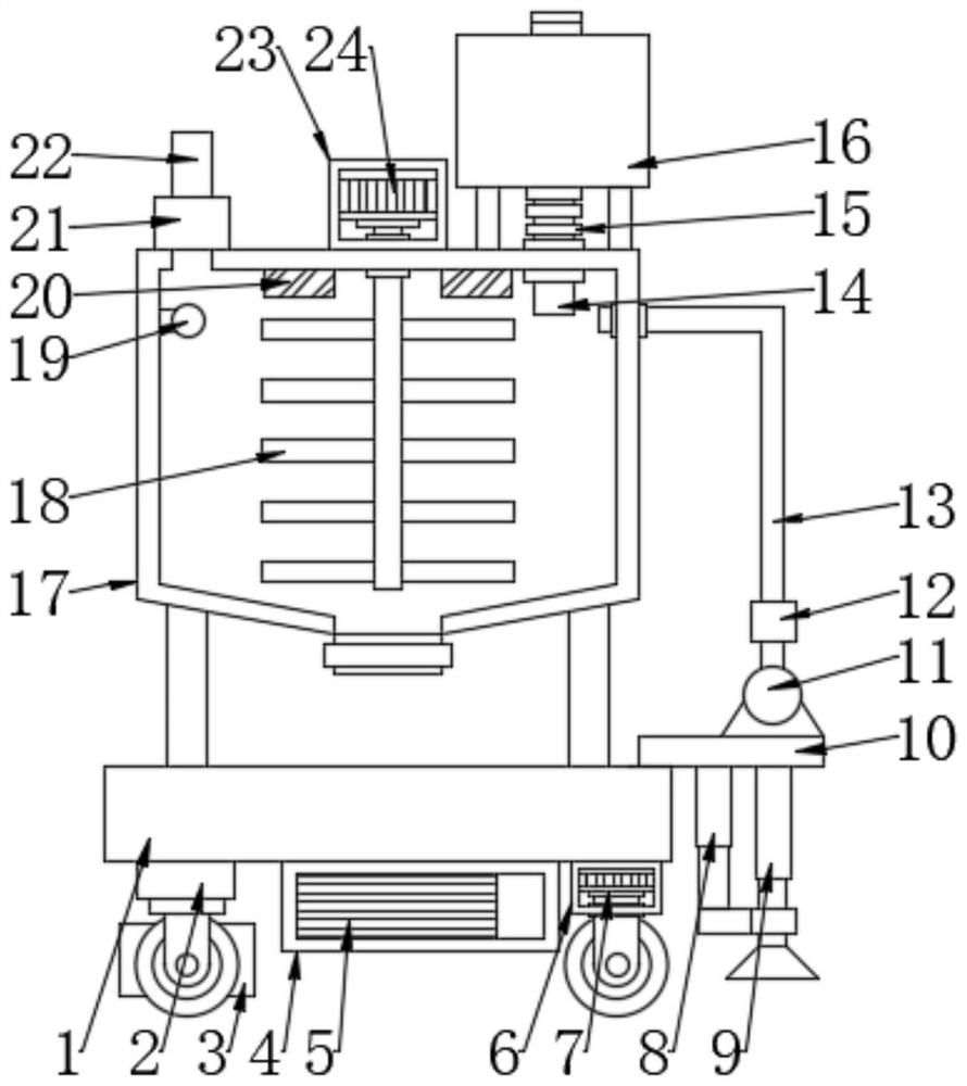 Excrement collecting and treating device for farm and using method