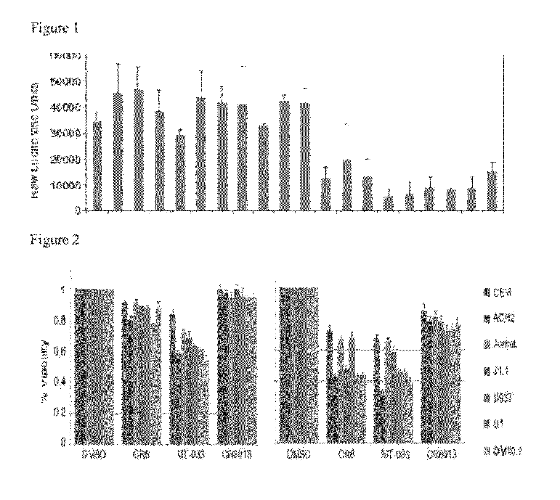 Modulators of viral transcription, and methods and compositions therewith