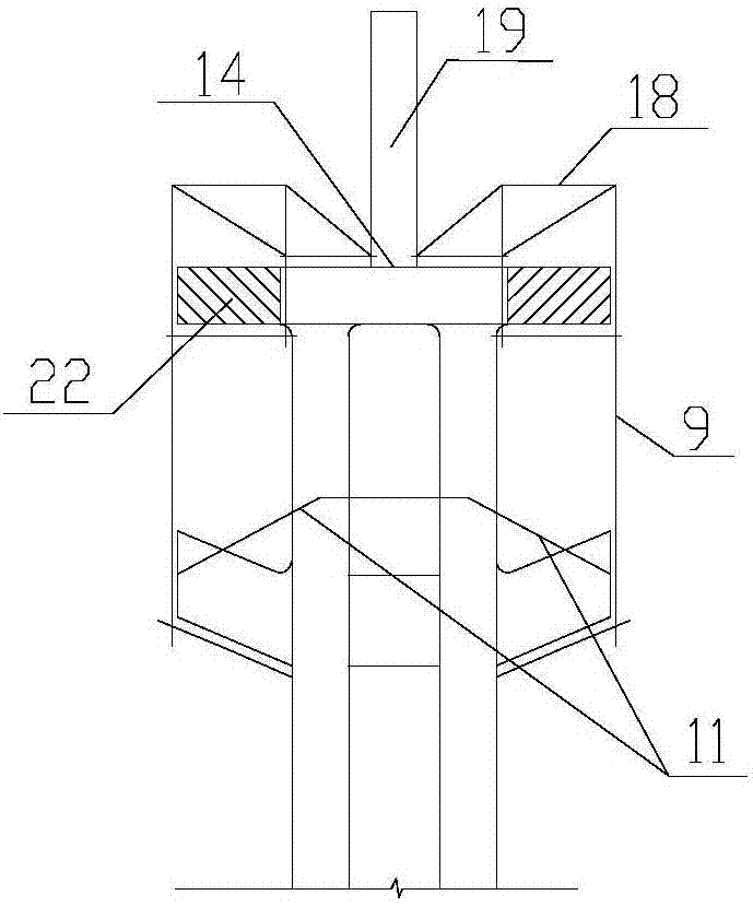 Double-layer bottom basket and double-layer knotting construction device and method for arched beam combined type continuous rigid frame bridge