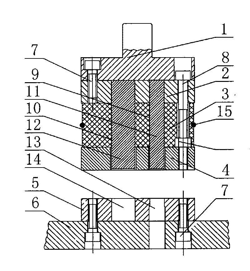Notching device with separated stator and rotor