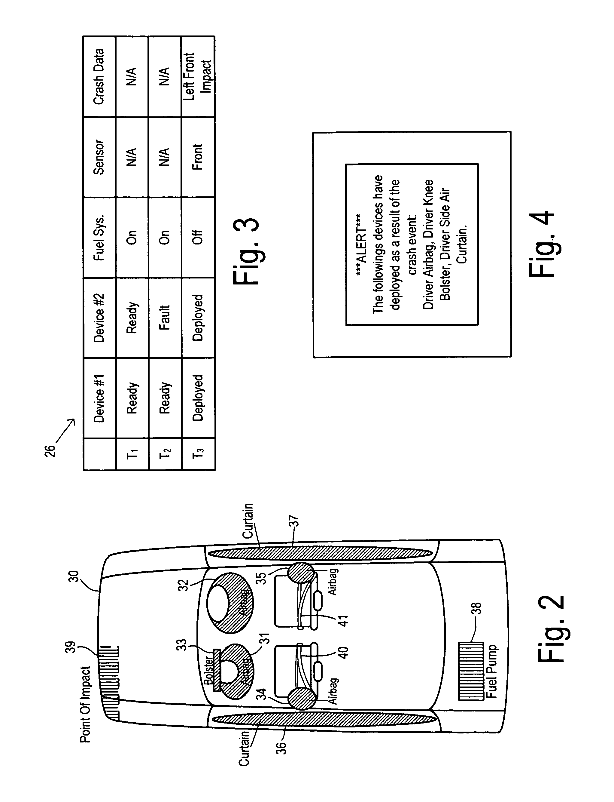 Vehicular safety systems status display