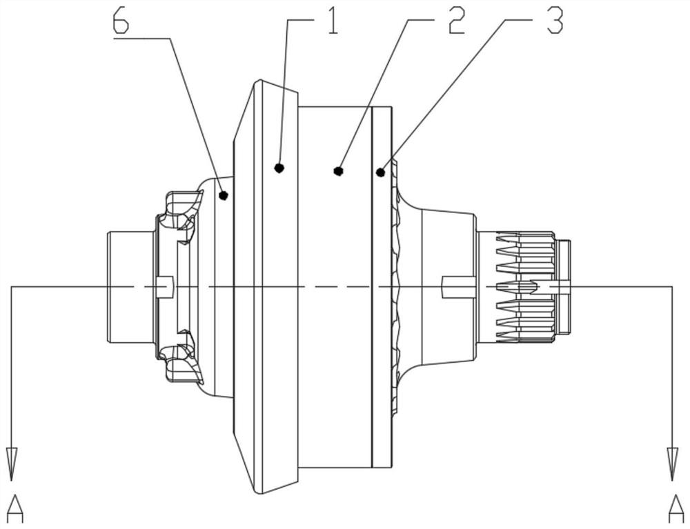 Low-cost inter-wheel differential structure