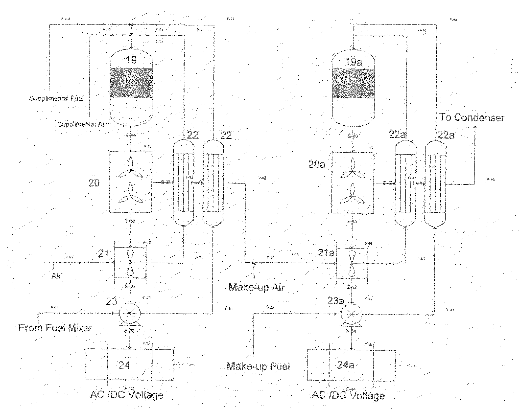 Integrated catalytic and turbine system and process for the generation of electricity