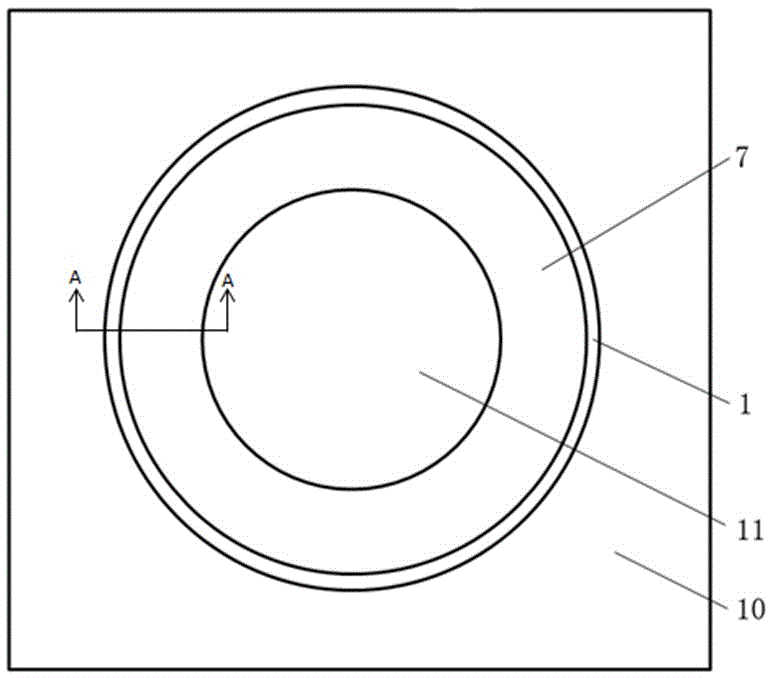 Membrane frame and construction method for the construction of the ball under the turntable of the swivel bridge