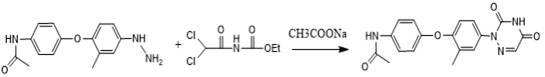 A method for preparing 2-[phenyl]-1,2,4-triazine-3,5(2h,4h)-dione compounds