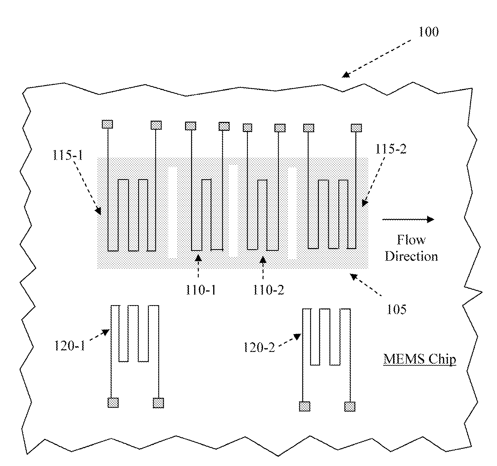 Integrated micromachined thermal mass flow sensor and methods of making the same