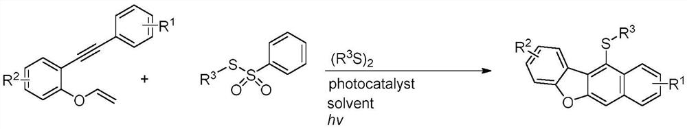 Method for synthesizing 11-sulfenylnaphtho[2,3-b]benzofuran compound