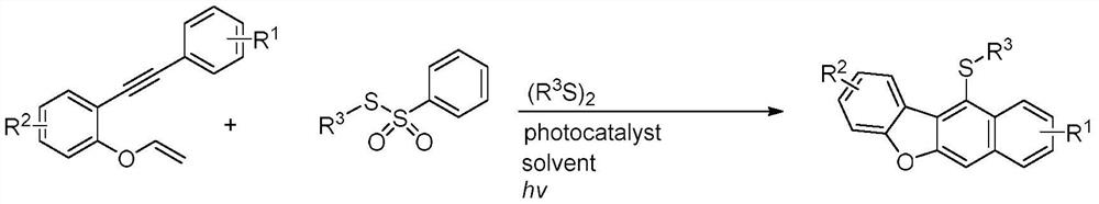 Method for synthesizing 11-sulfenylnaphtho[2,3-b]benzofuran compound