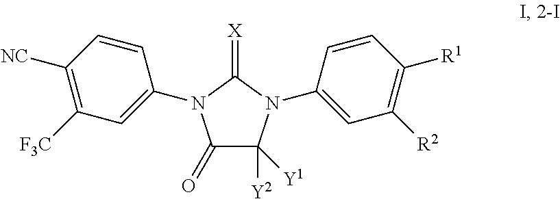 Processes for the synthesis of diarylthiohydantoin and diarylhydantoin compounds