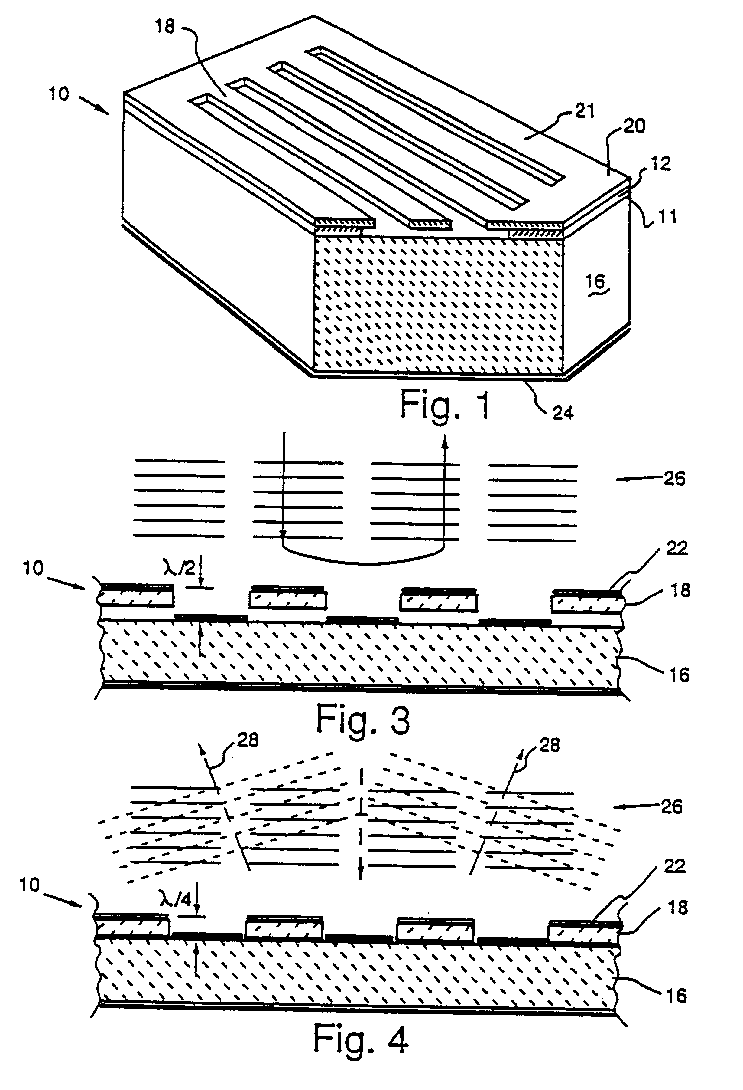 Method and apparatus for using an array of grating light valves to produce multicolor optical images