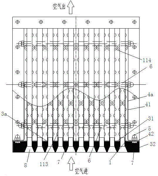 Plate air preheater with fully-glass-lined channel