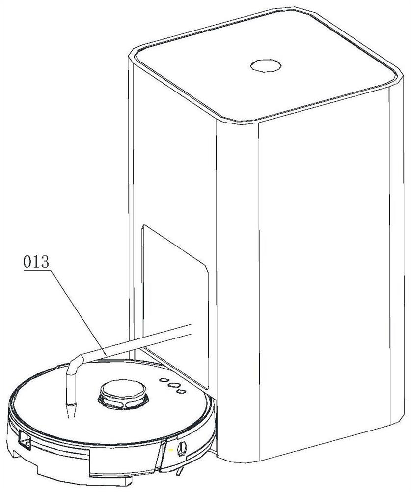 Water adding work station of cleaning machine