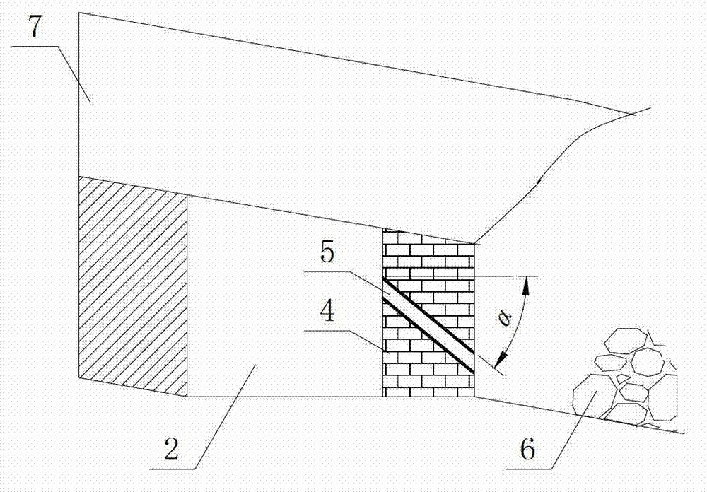 Obligate cavity channel gob-side entry retaining wall filling method