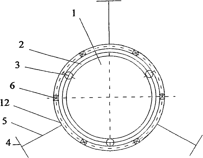 Center fixed-supporting vertical axis wind turbine