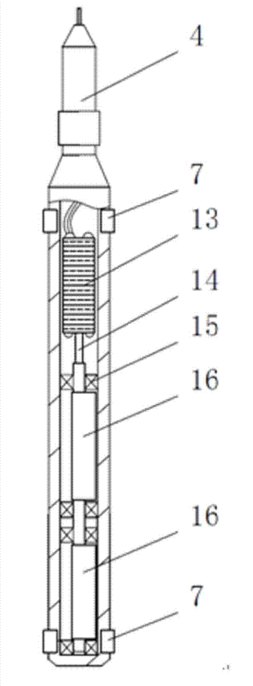 Vibration well cementation device and vibration well cementation method
