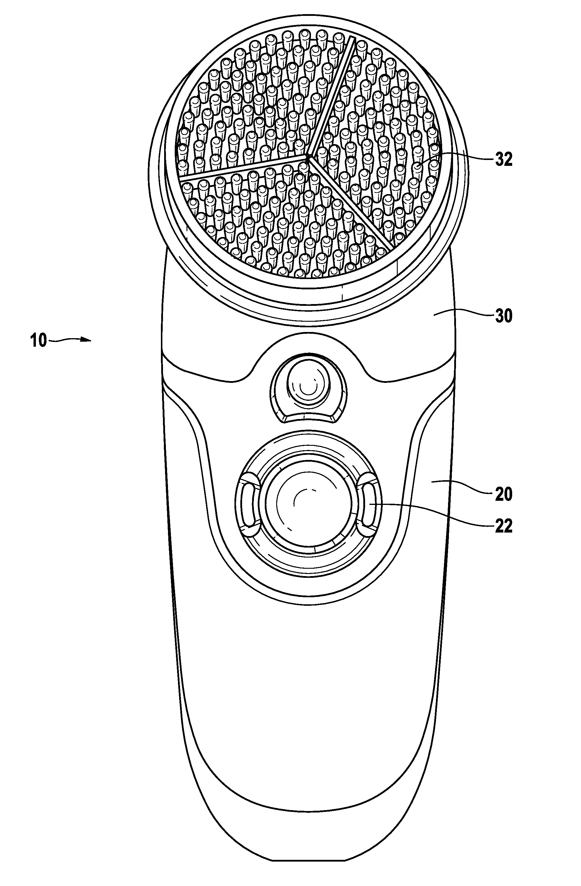 Gentle skin treatment device and implement