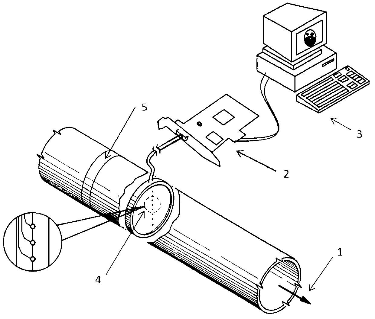 Two-phase flow tomography system based on array-type monopole conducting probe