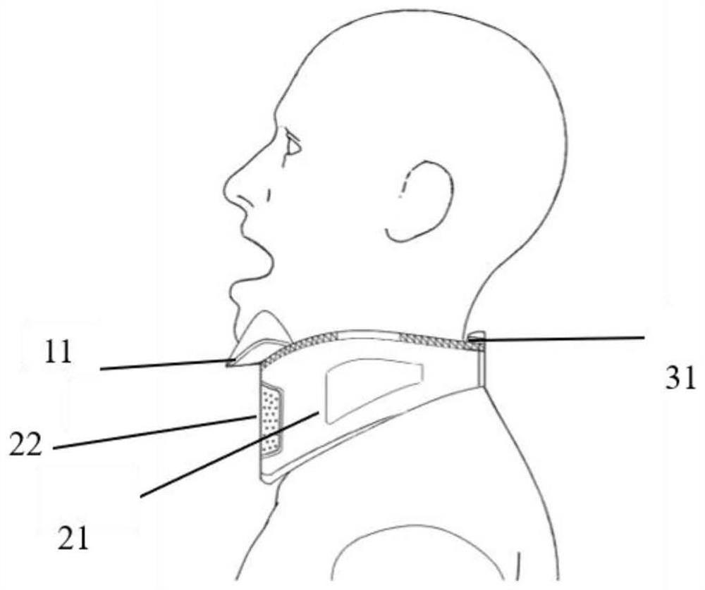 Device for training soft palate lifting and pharyngeal cavity expansion