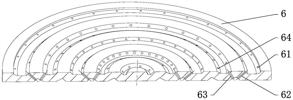 Mutual-impact jetting plate liquid flow testing device