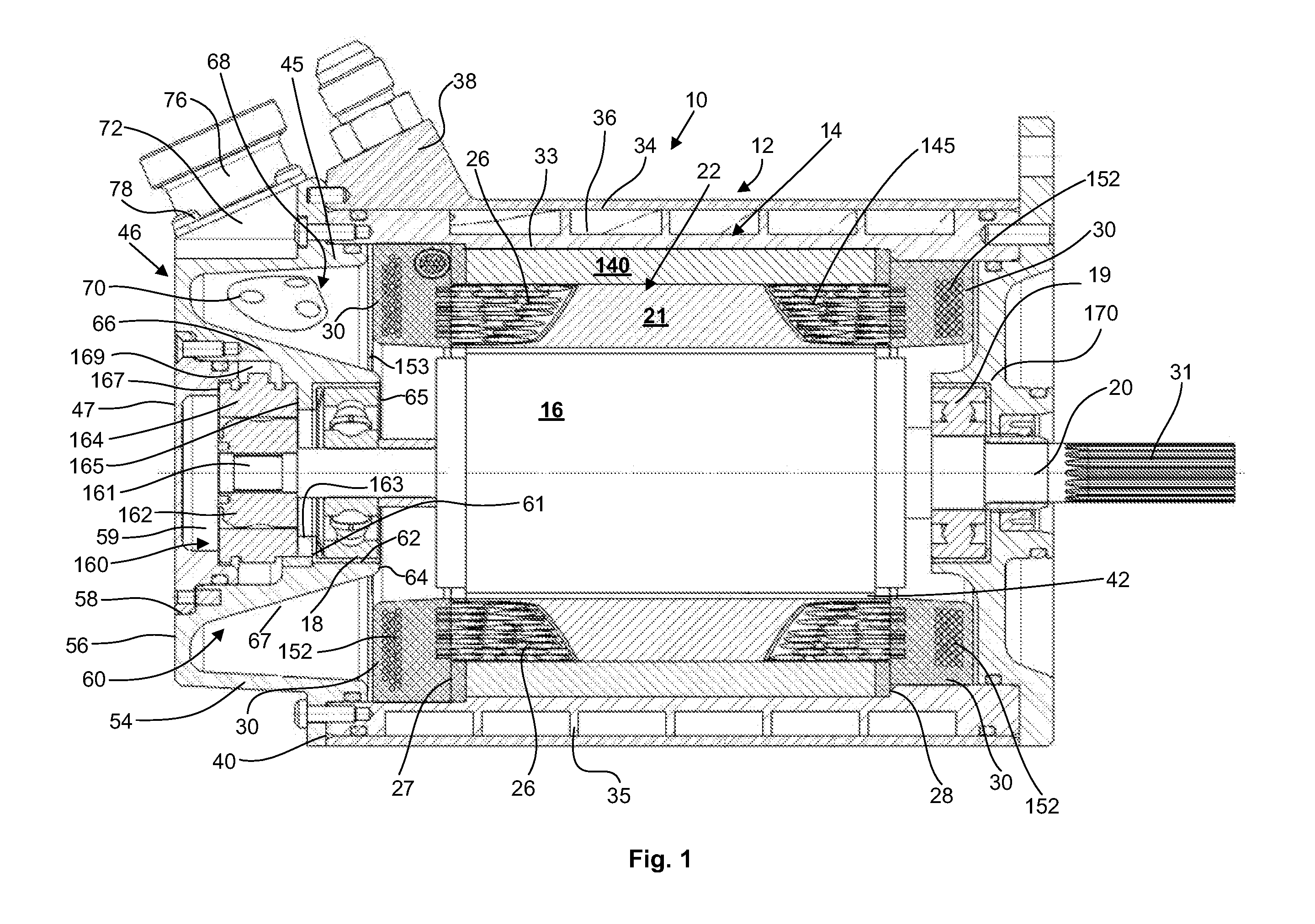 Device for mounting a resolver in an electric machine