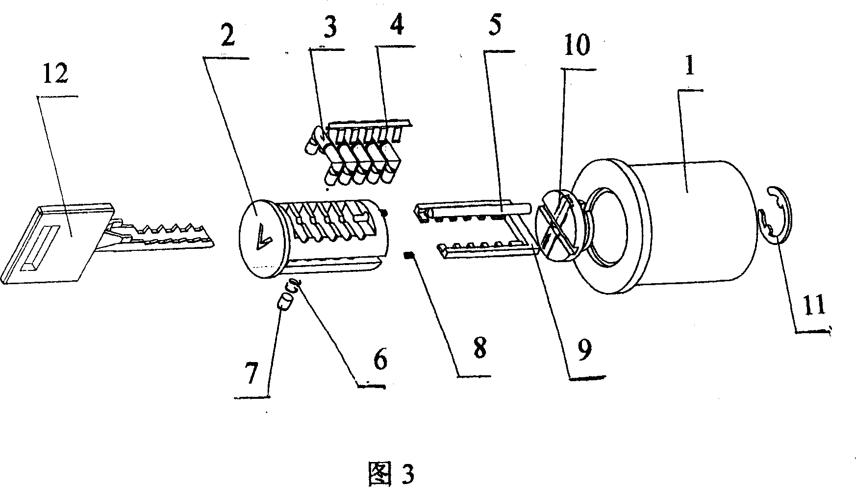 Idle rotation on-off type anti-theft lock