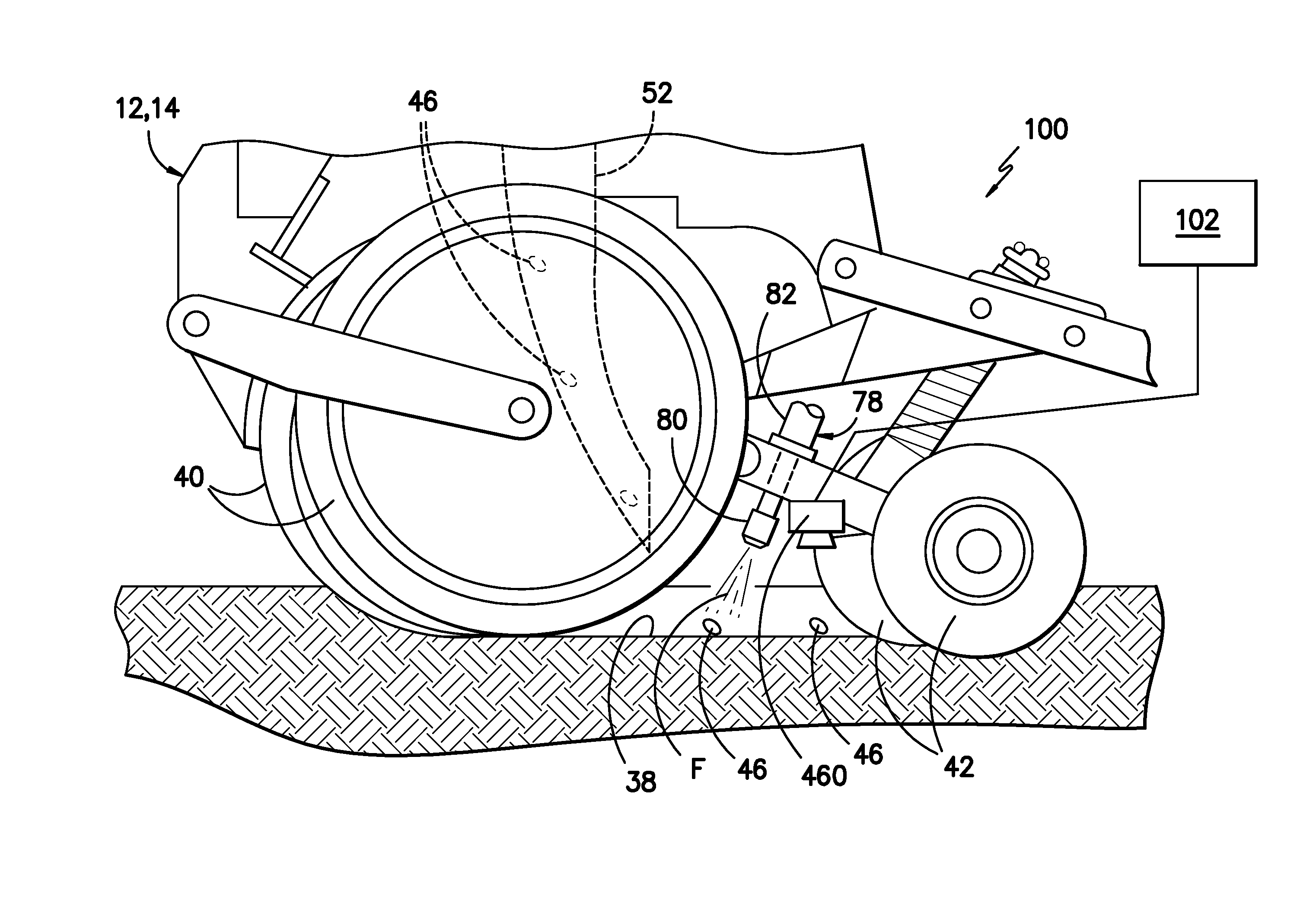 System and method for spraying seeds dispensed from a twin row planter