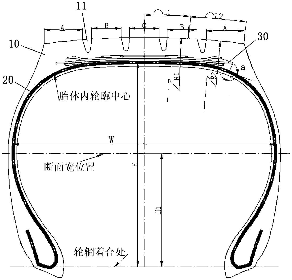 All steel low rolling resistance tire