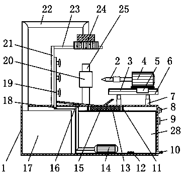 Bearing pedestal drilling device with fragment collecting function